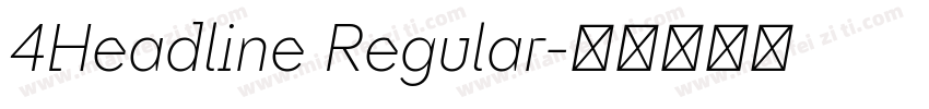 4Headline Regular字体转换